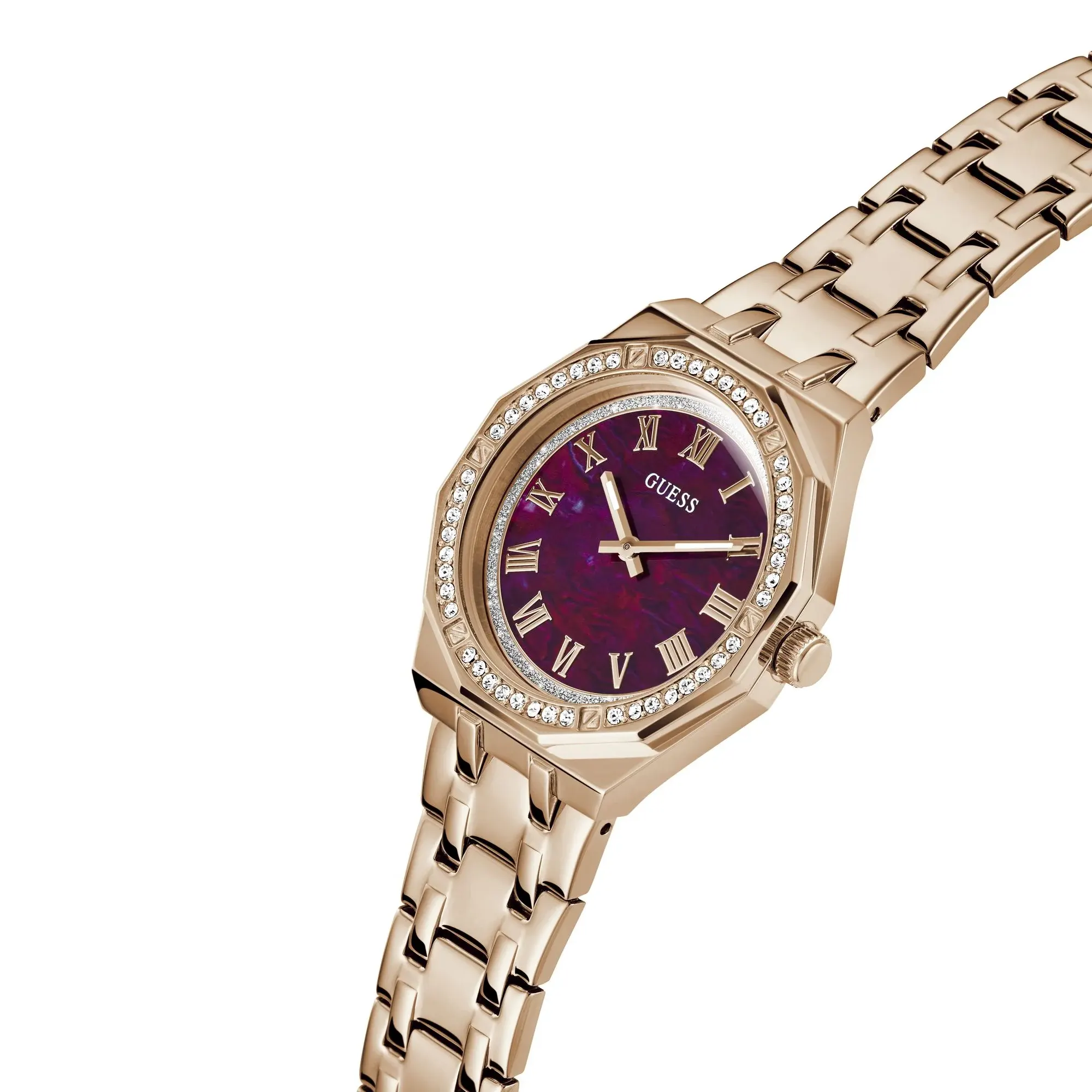 Guess Desire Purple Dial Dress Ladies Watch- GW0770L3